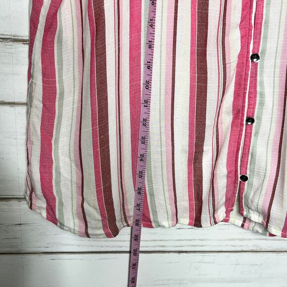 Maurices Colorful Striped Button Front Top Size XXL - Picture 5 of 8